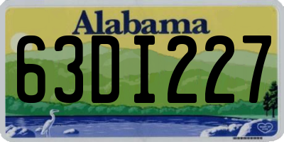 AL license plate 63DI227