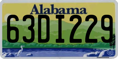 AL license plate 63DI229
