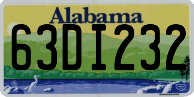 AL license plate 63DI232