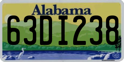 AL license plate 63DI238