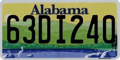 AL license plate 63DI240