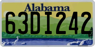 AL license plate 63DI242
