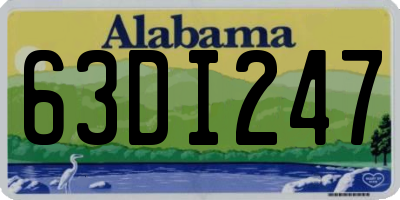 AL license plate 63DI247