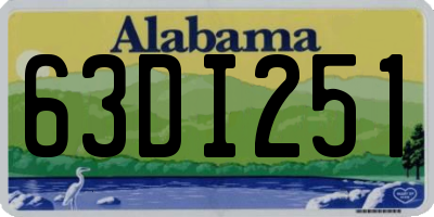 AL license plate 63DI251