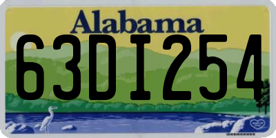 AL license plate 63DI254