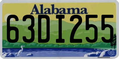 AL license plate 63DI255