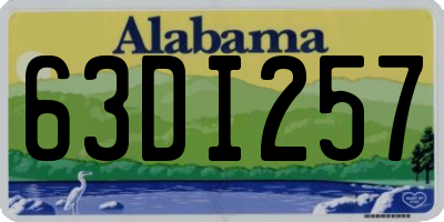 AL license plate 63DI257