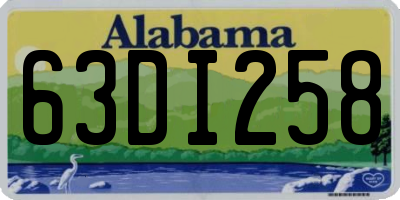 AL license plate 63DI258