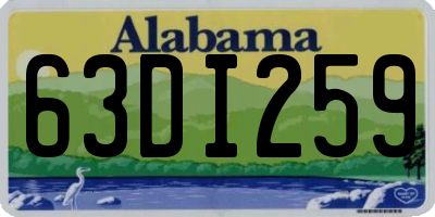 AL license plate 63DI259