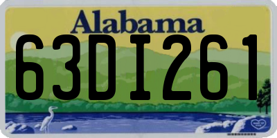 AL license plate 63DI261