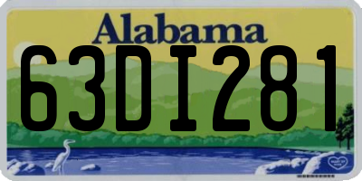 AL license plate 63DI281