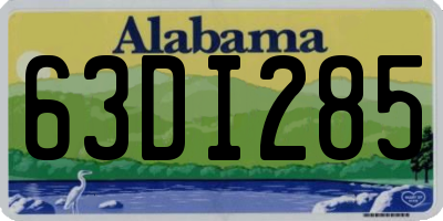 AL license plate 63DI285