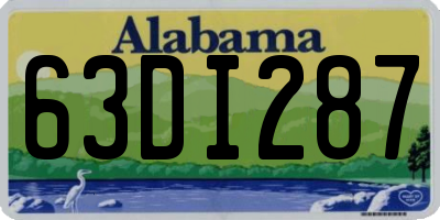 AL license plate 63DI287