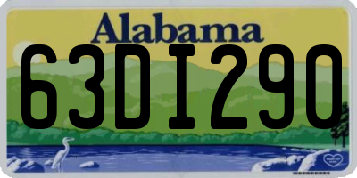 AL license plate 63DI290