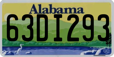 AL license plate 63DI293