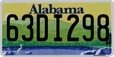 AL license plate 63DI298