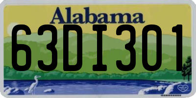 AL license plate 63DI301