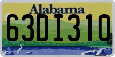 AL license plate 63DI310