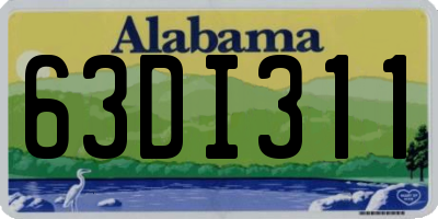 AL license plate 63DI311