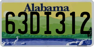 AL license plate 63DI312