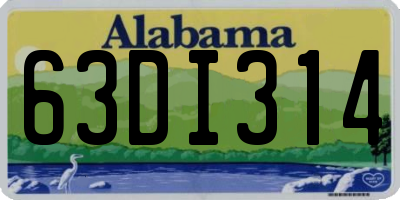 AL license plate 63DI314