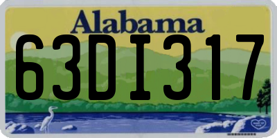 AL license plate 63DI317