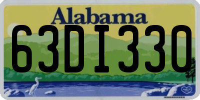 AL license plate 63DI330