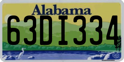 AL license plate 63DI334