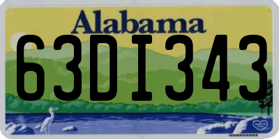 AL license plate 63DI343