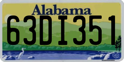 AL license plate 63DI351