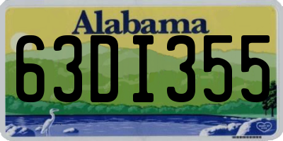 AL license plate 63DI355