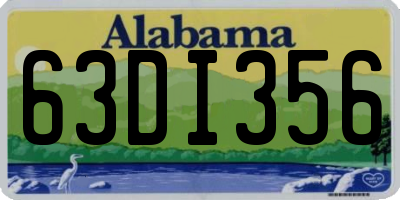 AL license plate 63DI356