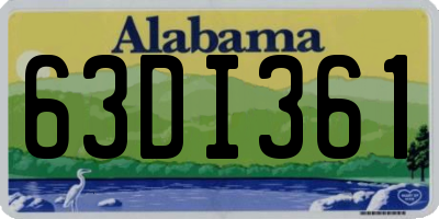 AL license plate 63DI361