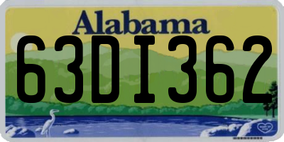 AL license plate 63DI362