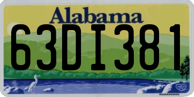 AL license plate 63DI381