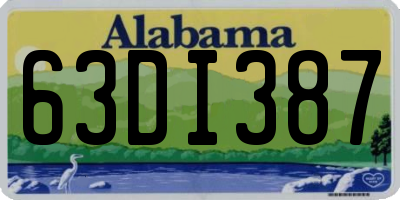 AL license plate 63DI387