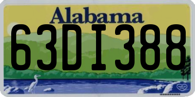AL license plate 63DI388