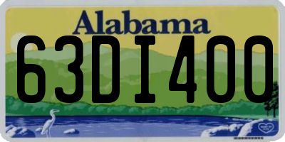 AL license plate 63DI400