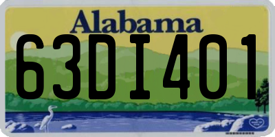 AL license plate 63DI401