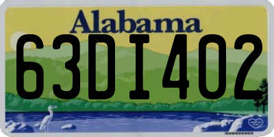 AL license plate 63DI402