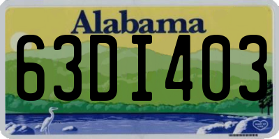 AL license plate 63DI403