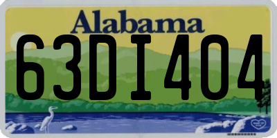 AL license plate 63DI404