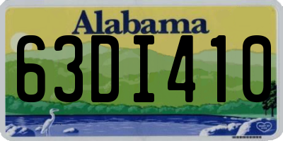 AL license plate 63DI410