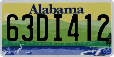 AL license plate 63DI412