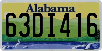 AL license plate 63DI416