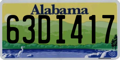 AL license plate 63DI417