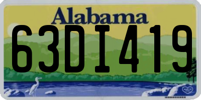 AL license plate 63DI419