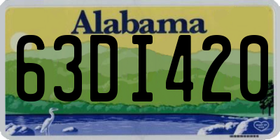 AL license plate 63DI420