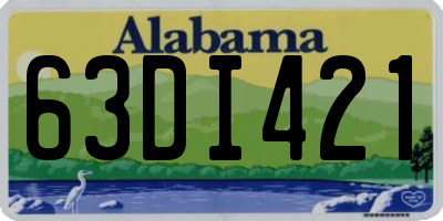 AL license plate 63DI421
