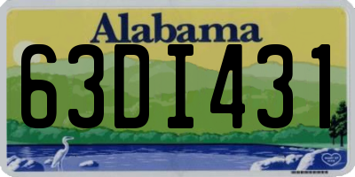 AL license plate 63DI431